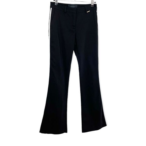 Nennette Flare White Stripe Cotton Pant - Picture 1 of 10